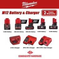 MILWAUKEE M12 Battery High Output Battery M12 Charger M12 Bateri Milwaukee Bateri Milwaukee Battery