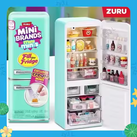 【In Stock】 Zuru Mini Fridge Ball 6-Point Scale Miniature Food Blind Box Dollhouse Scene Decoration R