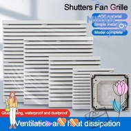 MIHAN Cabinet Ventilation Filter, Without Fan White Shutters Fan Grille, ABS Fan Filter