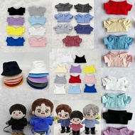 10cm doll clothes 10cm doll clothes Plush Doll  Ready Stock 10cm Cotton Doll Short-Sleeved Pants Hat