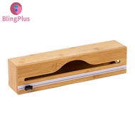 Easy Use Plastic Wrap Dispenser Food Film Cutter Plastic Wrap Dispenser with Slide Cutter Aluminum F