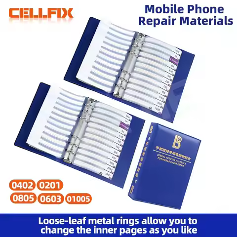 LB TOOL Engineers Student Resistor Material Book 0201 0402 0603 0805 - Specialized for Mobile Phone 