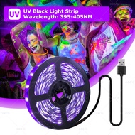 UV DC 5V LED Light Strip Ultraviolet 395-405nm Black Light 2835 SMD UV Lamp Flexible LED Ribbon for 