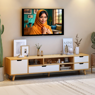 LINSY Wooden TV Cabinet – Media Storage & TV Console (3FT, 4FT, 5FT, 6FT)