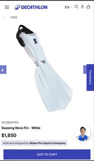 Scubapro Seawing Nova Fins Size L 潛水蛙鞋大碼
