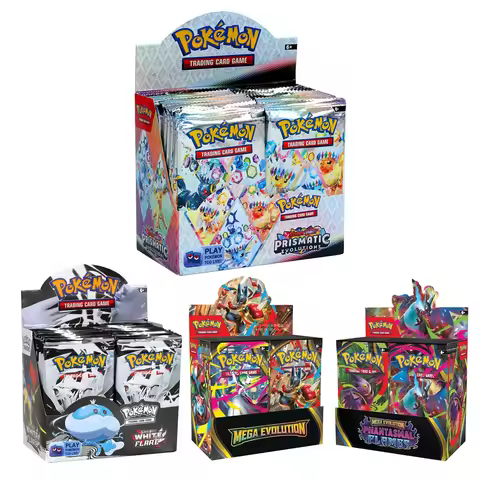 360Pcs Pokemon Card Prismatic Evolution PHANTASMAL MEGA EVOLUTION Violet 151 White Flare English Boo