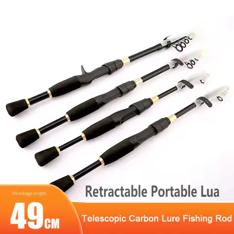 Carbon Lure Fishing Rod 1.6m 1.8m 2.1m 2.4m Ultralight Telescopic Spinning Casting Fishing Rod for T