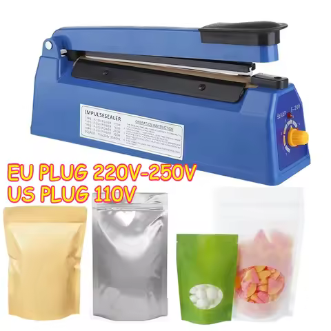 Impulse Sealer Manual Heat Sealer Machine for 8 Inch Plastic Bags Shrink Wrap Bag Sealers Vacuum Sea