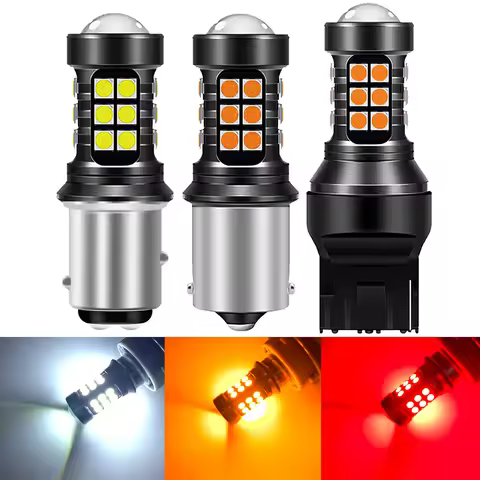 2pcs S25 1156 P21W BA15S LED 1157 BAY15D BAU15S PY21W T20 LED 7440 7443 W21W 3157 3057 P27/7W Led Bu