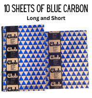 10 pcs. Blue Carbon Paper / Club International Film Carbon