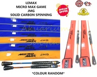 NEW LEMAX MICRO MAX GAME JMG SOLID CARBON SPINNING ROD 1 PIECE SECTION UL