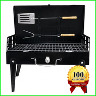 SET PEMANGGANG BBQ BESI FOLDING BBQ GRILL ADJUSTABLE PORTABLE GARDE