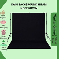 Background Hitam Polos Non Woven | Background Black Non Woven | Kain Backdrop Foto Polos Warna Hitam