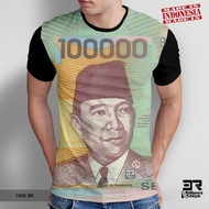 MATA 3D PRINT T-SHIRT DISTRO 3R UNISEX ADULTS & CHILDREN MONEY EYES 100 THOUSAND SOEKARNO (100K BK B
