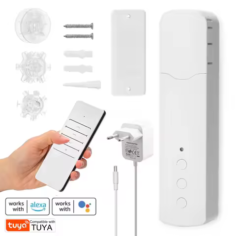 Tuya WIFI Smart Electric Curtain Motor Chain Roller Blinds Pull Bead Curtain Switch System For Alexa