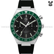 TIMEX TW2Y56100 Men's Analog Watch Q TIMEX CONTINENTAL Chronograph Quartz 40mm Black Silicone Strap 
