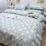 [ XẢ KHO ] Bộ 4 món chăn ga gối Cotton poly đáng yêu miễn phí bo chun drap ga giường