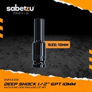 MATA SABETZU Deep Impact Socket Bit 1/2" 6PT 10mm Unit - Long Socket Impact Wrench Bit - Deep Wall S