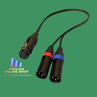 Prolan XLR FEMALE TO DUAL XLR MALE Professional audio Connector