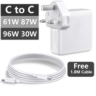 USB Type C Power Adapter 30W 61W 96W 87W Compatible With Macbook Pro Air USB C Charger,13 inch With 
