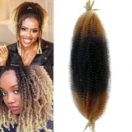Springy Afro Twist Hair, Ombre Marley Twist Braiding Hair, Marley Hair For Soft Locs Synthetic Croch