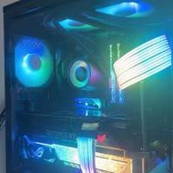 [水冷RGB幻變燈系列】 i7 第10代 RGB電競高階電腦遊戲主機，頂配16G 記憶體，Radeo...
