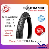 Corva Motor Tayar Camel Motorcycle Tube Tyre Cm519 225-17 2.25-17 250-17 2.50-17 80/90-17 Bunga Tt100 Tayar Cheetah