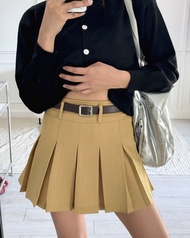 KINDARARE — Cassie signature pleated skirt (กระโปรง ซับในกางเกง พร้อมส่ง 2 สี)