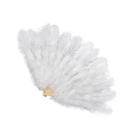KIN Multipurpose 1920s Burlesque Feathered Fan for Dancers and Vintage Fashion Lover
