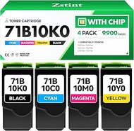 71B10K0 71B10C0 71B10M0 71B10Y0 Toner Cartridge Set 4-Pack Replacement Compatible with Lexmark CS317