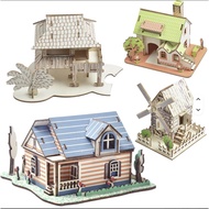 Diy assembled wooden jigsaw puzzle 3D model building kit, handcrafted 3D toy wooden jigsaw puzzle