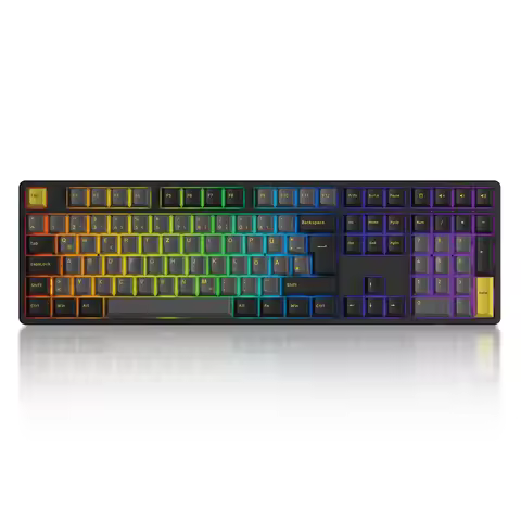 Akko 5108B Plus Mechanical Gaming Keyboard Black & Gold ISO-UK/DE/Nordic Hot Swap RGB USB Type-C/2.4
