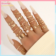 Sense Design Ring Set Open Ring Butterfly Ring 22-piece Ring Women's Joint Ring Set