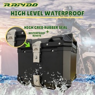 RAPIDO TOP BOX 37Liter 45Liter 55Liter MOTORCYCLE ALUMINIUM BOX KOTAK MOTOR WATERPROOF TAHAN LAMA YA