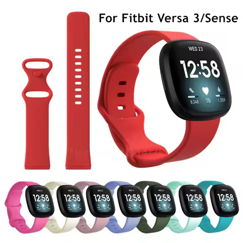 Wrist Strap For Fitbit Versa 4 3 Bracelet Watchband Sport Silicone Smartwatch Band For Fitbit Sense 