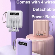 [SG Ready Stock] Fast Charging Power Bank 20000 mAh 4 in 1 Cable  Mini Portable Powerbank