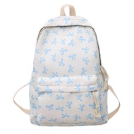 GHS 1Pcs Large Capacity Bow Backpack Nylon Cute Teenagers Shoulder Bag Durable Lightweight Students