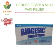 [ Exp 6/2028 ] Biogesic Paracetamol 500MG 20'S ( 25 strips X 20 tablets / BOX )