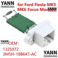 YANN Motor Resistor Regulator, Fan Blower 3M5H18B647AC AC Heater Blower Resistor, 4 Pins Metal Plast