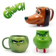 Green Monster Grinch Ceramic Coffee Mug Cup Christmas Gift English Letter Cup