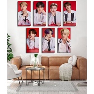 1 WALLDECOR PACKAGE 7 BTS MEMBERS ALL MEMBERS - BTS WALL DECORATIONS 6MM MDF BOARD FREE PHOTOCARD CA