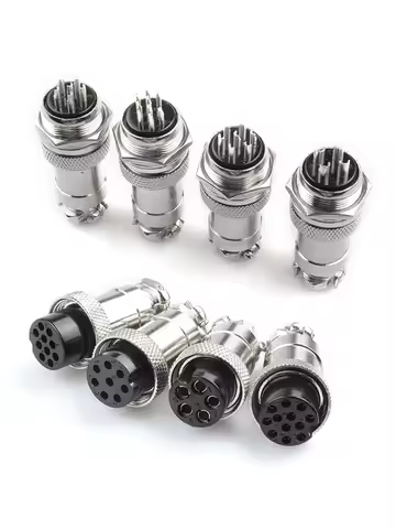 5Set GX12 GX12-2 Core Aviation Plug Sockets Waterproof Circular Connector GX16 male female GX20 3 4 