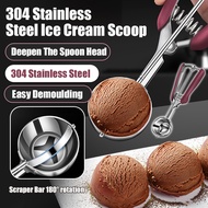 Ice Cream Fruit Scooper Stainless Steel Spring Scooper Ice Cream Watermelon Scooper Tool
