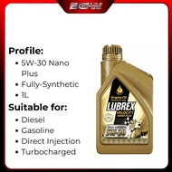 ECW Ori Lubrex 5W-30 Nano Plus 1L Fully Synthetic Fluid High-Performance Engine Oil Minyak Hitam Ker