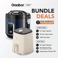Gaabor Flash Deal Bundle 4L Air Fryer AF40M-WH01A and 5L Rice Cooker RC50M-BE01A