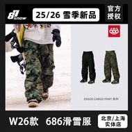 686 Ski Pants ESSOX CARGO Series Men Women New Products Camouflage Black Waterproof Loose Warm Venee