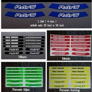 STICKER RIM CE 28 CRII VOLK RACING = 1pasang untuk rim saiz 15 n 16 inci