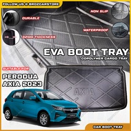 📥 For Perodua Axia 2023 EVA Copolymer Car Boot Tray Luggage Cargo Trunk Tray Dulang But Kereta 汽车后箱垫