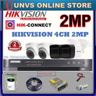 HIKVISION HIK 2MP Full Set 4 CHANNEL HD 1080P CCTV 4CH(UP 5MP) + Camera + Hard Disk + Power Supply +