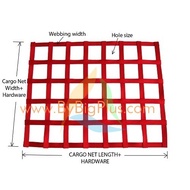 Container Net, Web Cargo Net High Tenacity Polyester Web Cargo Net, 6.5ft x 6.5ft, Mesh 15cm x 15cm,
